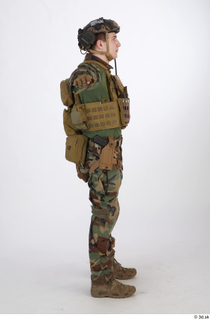  Photos Casey Schneider Army Dry Fire Suit A poses Uniform type M 81 Vest LBT 6094A standing whole body 0007.jpg